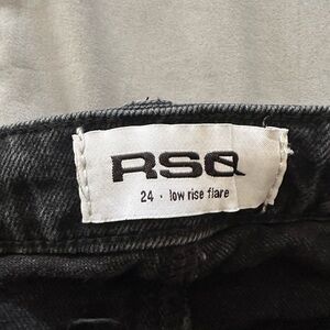 RSQ Low Rise Flare Jeans washed black size 24